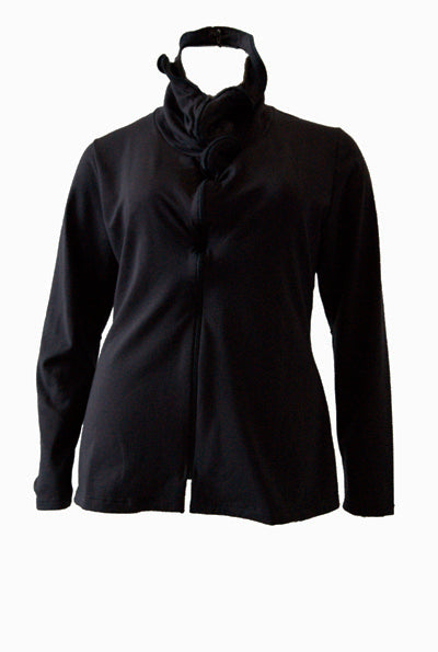 Jasje van Boris Industries met golvende rits en kraag, verkrijgbaar in verschillende maten.