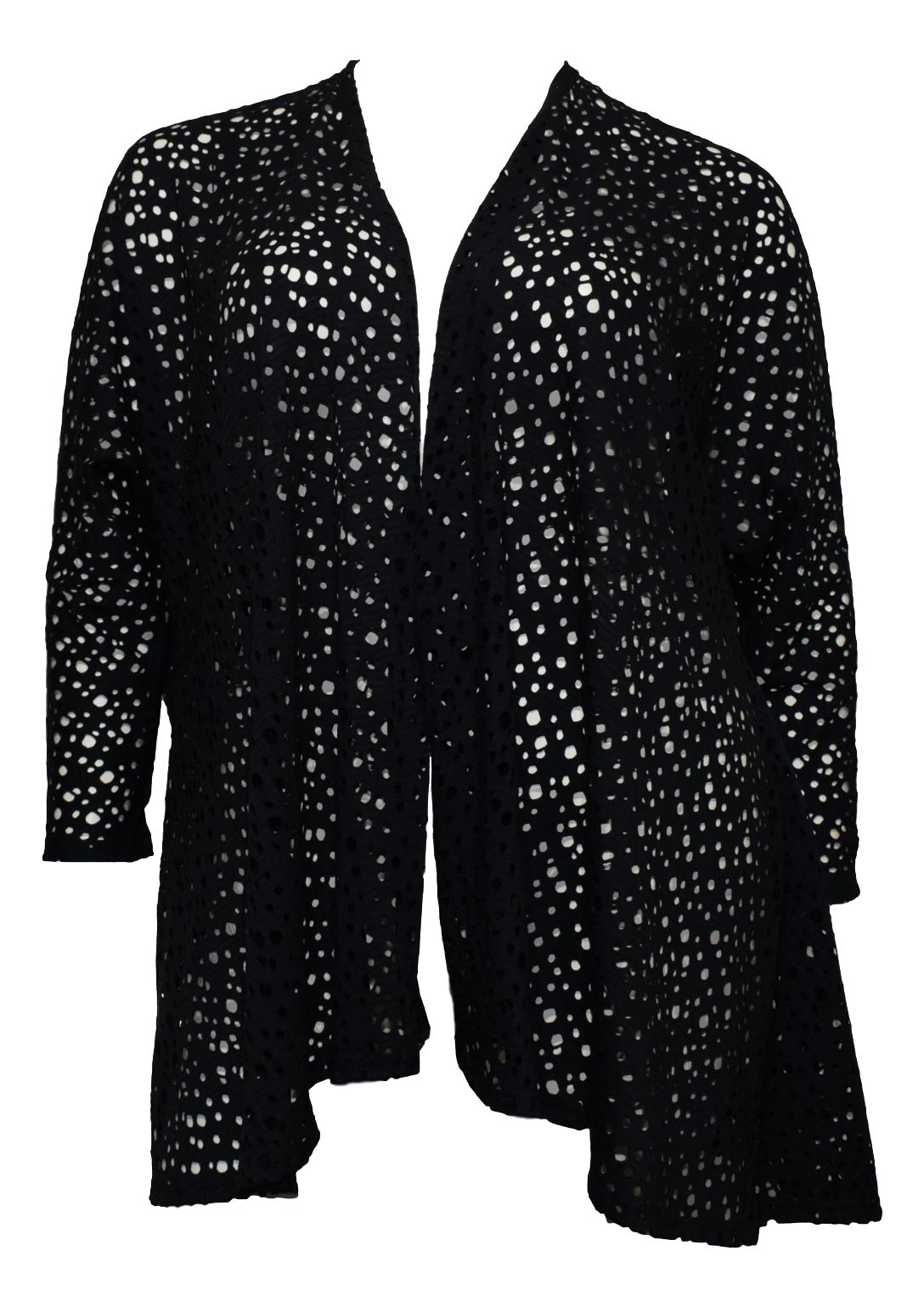 Boris Industries zwart wijd vest met gaten, zonder sluiting, geschikt voor maat 42 t/m 50.