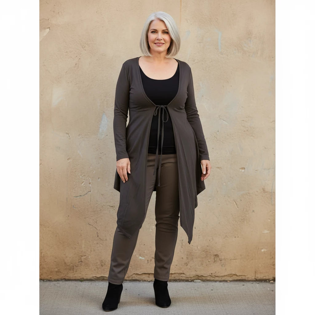 Lang vest met puntzoom en striksluiting – Boris Industries