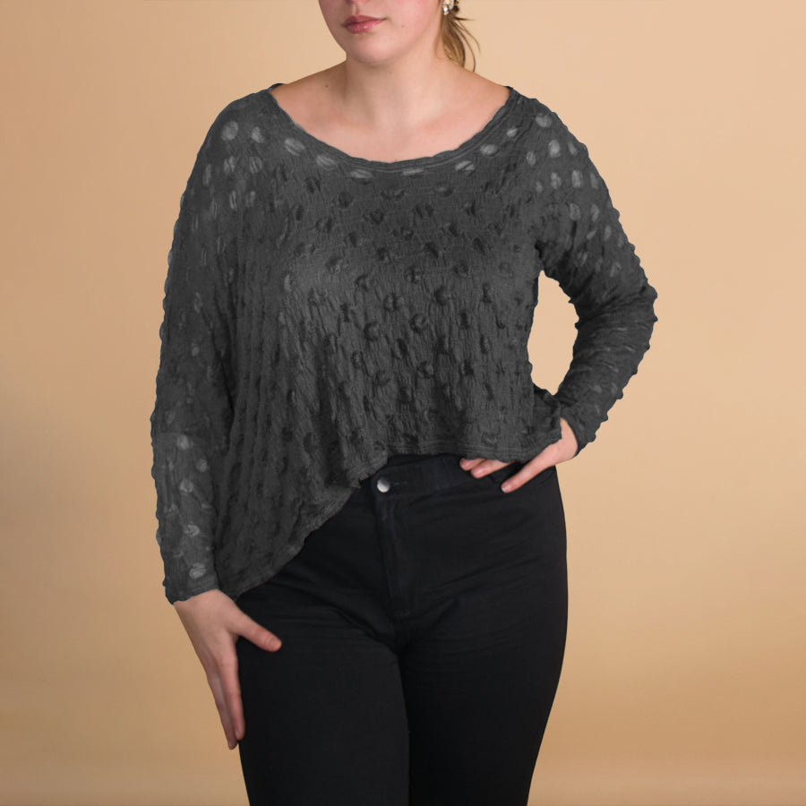 Борис Индастриз Ассиметричная рубашка с узором в виде шариков