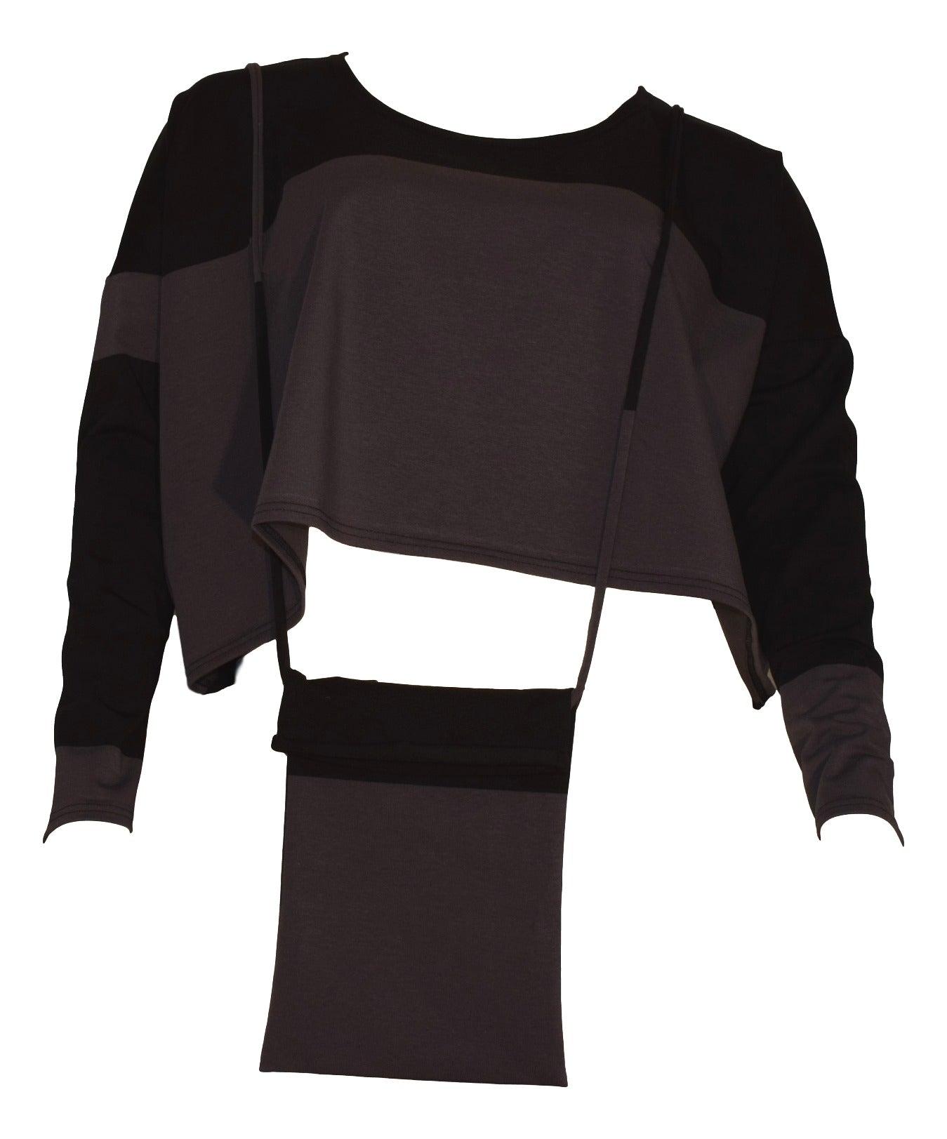 Boris Industries Kort Wijd Shirtje met een gratis bijpassend tasje, gemaakt van 92% katoen en 8% elastomeer. Trendy en speels met een banenontwerp.