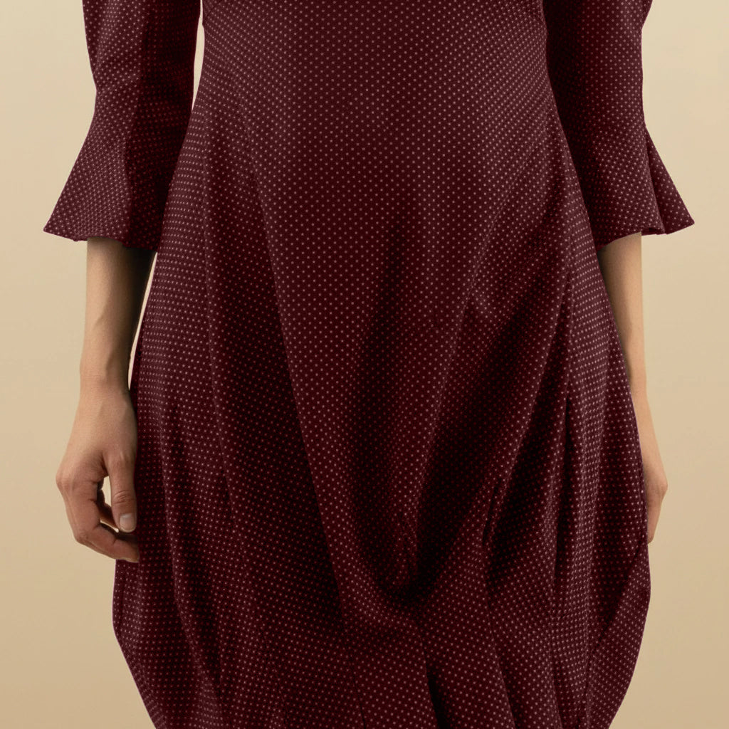 Boris Industries Kjole med Fastsydd Plissering