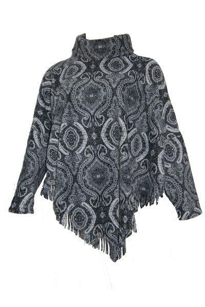 Poncho Trui Col Met Franjes Fleece One Size – Boris Industries