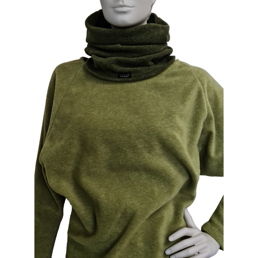 Gemêleerde fleece col en muts in één – Boris Industries