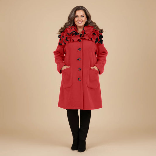 Fleece jacket 3/4 with floral collar – Boris Industries