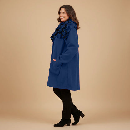 Boris Industries Giacca Larga Collo a Fiori