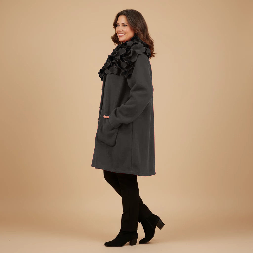 Boris Industries Giacca Larga Collo a Fiori