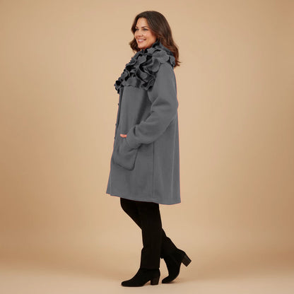 Boris Industries Giacca Larga Collo a Fiori