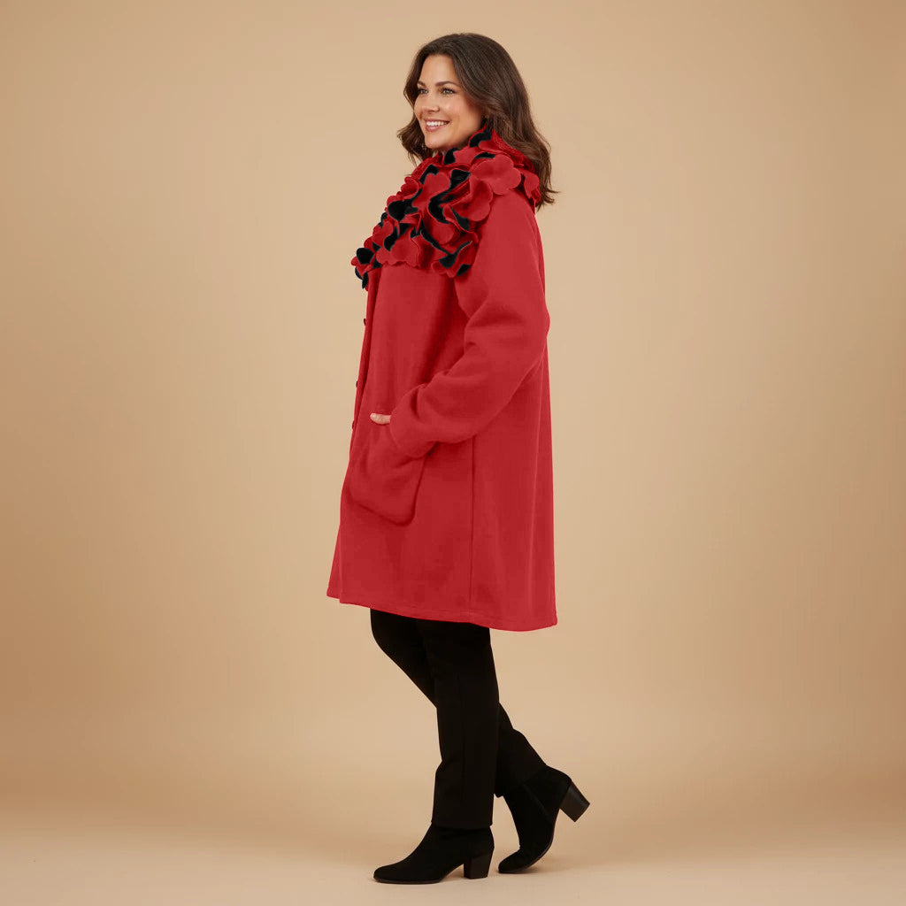 Boris Industries Giacca Larga Collo a Fiori