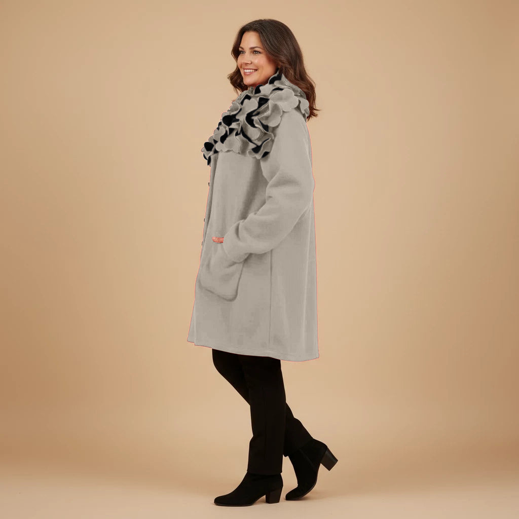 Boris Industries Giacca Larga Collo a Fiori