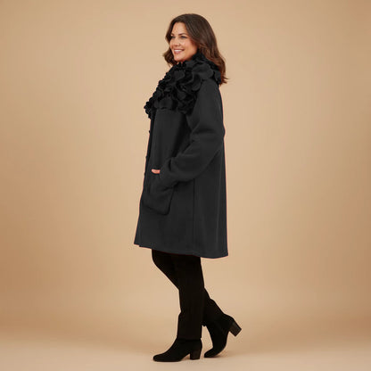 Boris Industries Giacca Larga Collo a Fiori