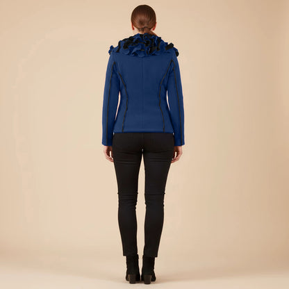 Boris Industries Giacca Fleece Corto con Collo a Fiori