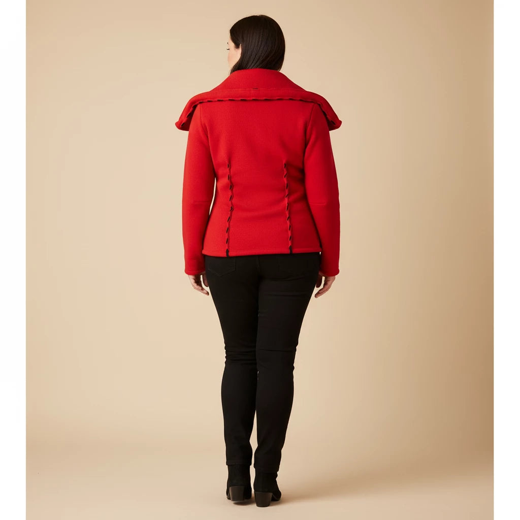 Korte fleece jas met contraststeken – Boris Industries