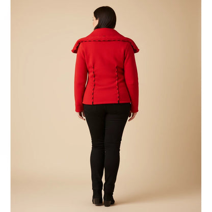 Korte fleece jas met contraststeken – Boris Industries