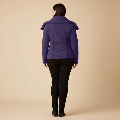 Boris Industries Giacca Fleece Corto con Cuciture a Contrasto