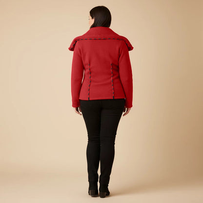 Boris Industries Giacca Fleece Corto con Cuciture a Contrasto