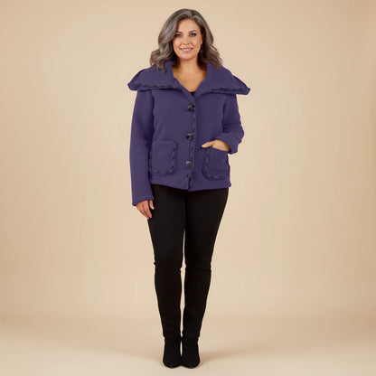 Boris Industries Giacca Fleece Corto con Cuciture a Contrasto