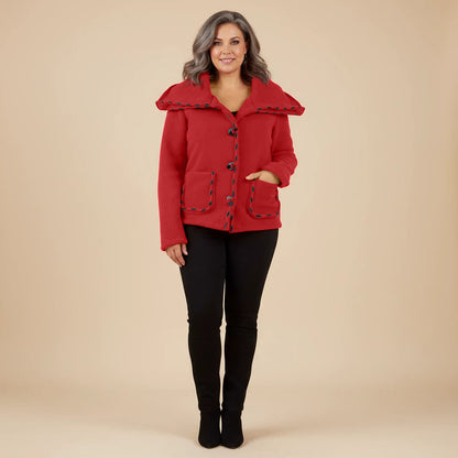 Boris Industries Giacca Fleece Corto con Cuciture a Contrasto