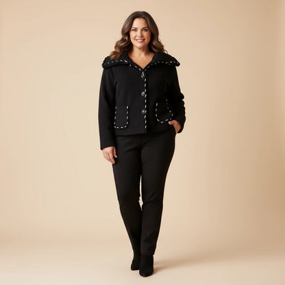 Korte fleece jas met contraststeken – Boris Industries