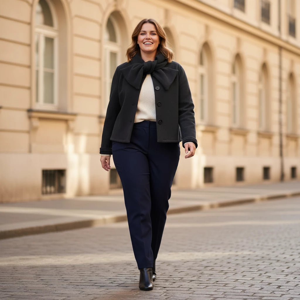 Kort fleece jasje met sjaalkraag – Boris Industries