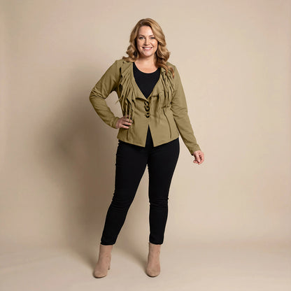 Boris Industries Giacca Corto con Collo a Rollo