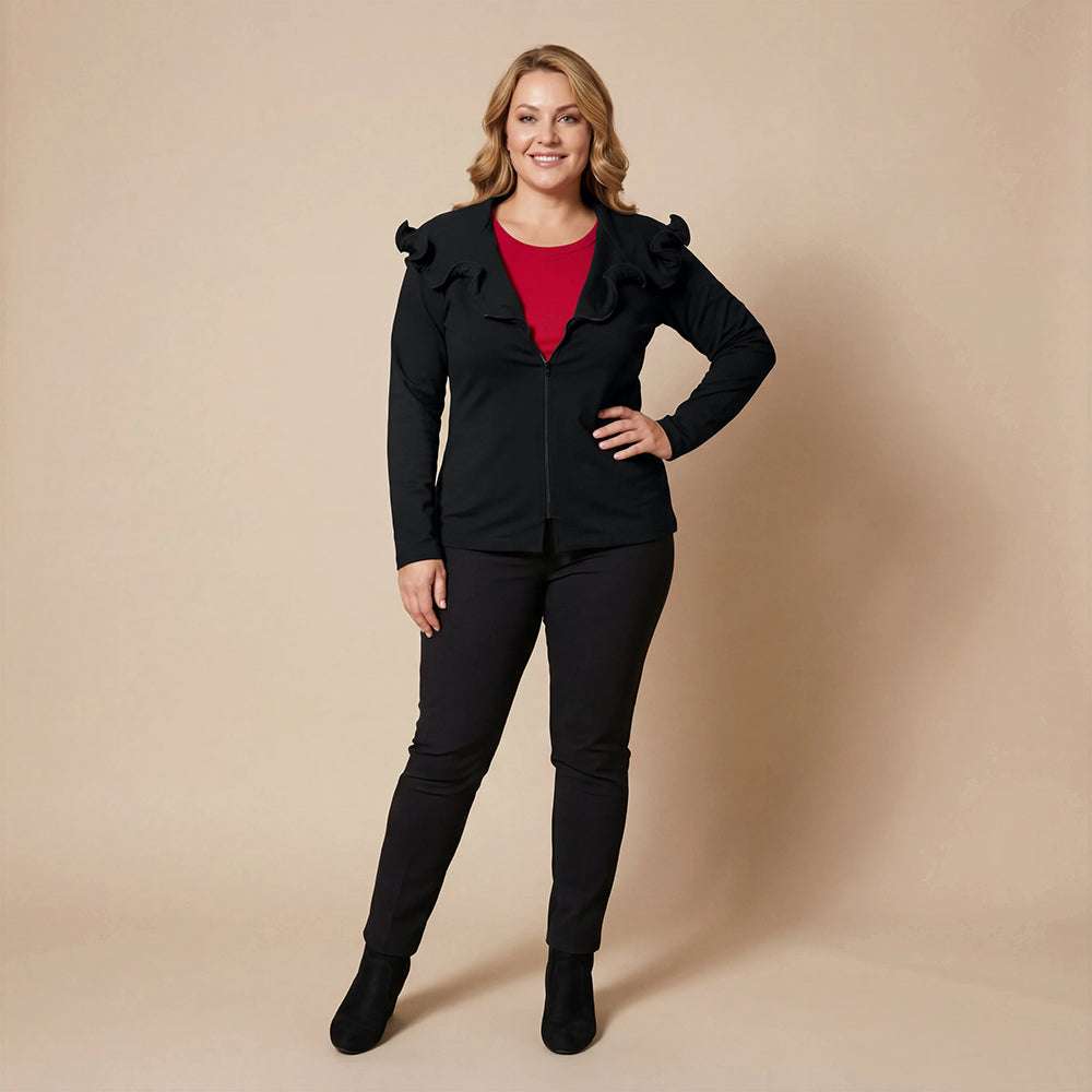 Boris Industries Giacca con Zip Ondulata