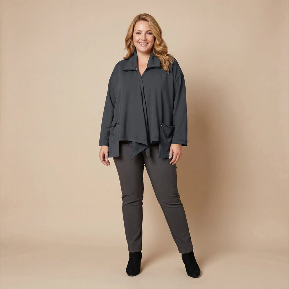 Weite, spitze Weste mit Doppelkragen – Boris Industries