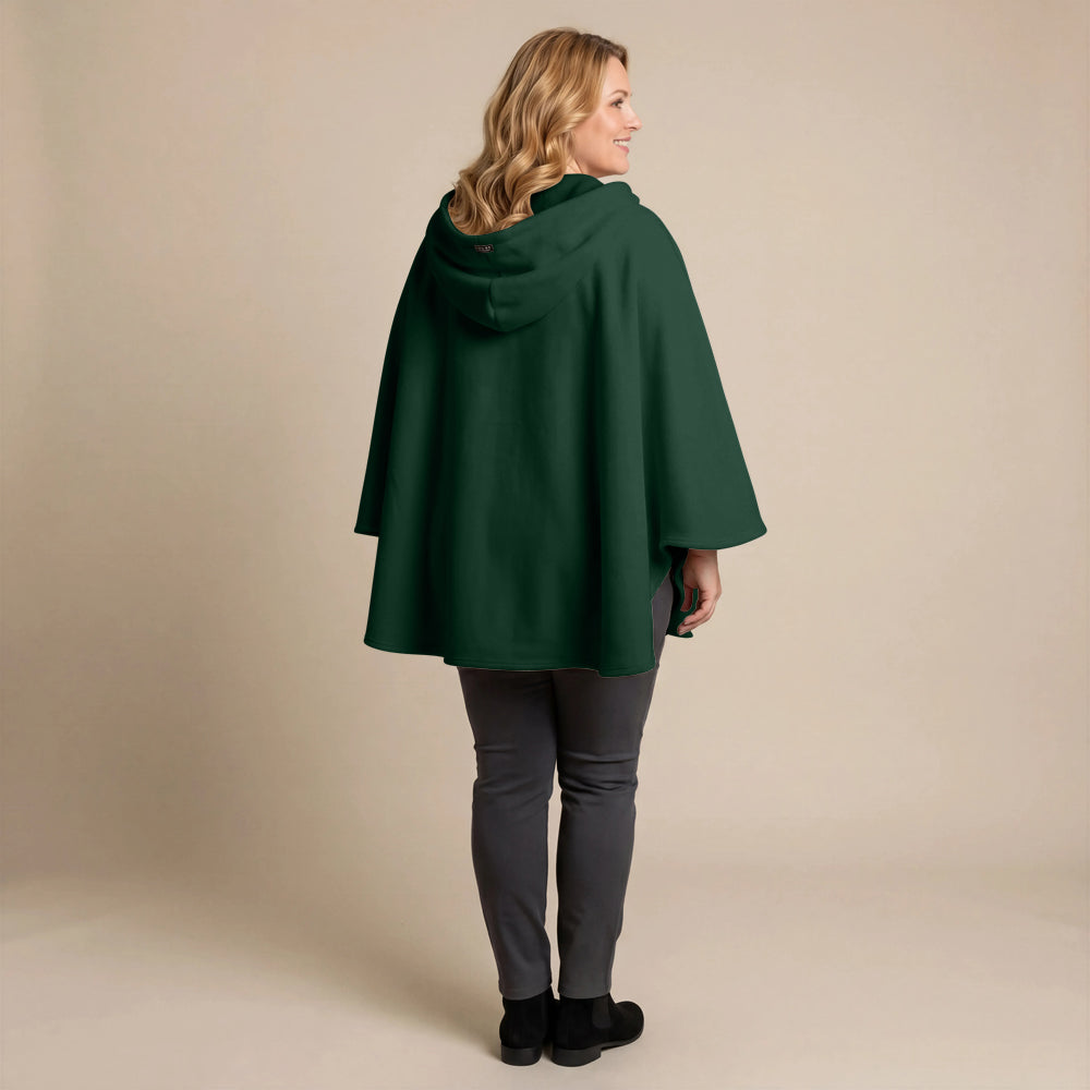 Boris Industries Fleece Poncho med hette