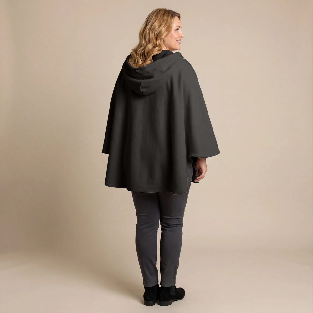 Boris Industries Fleece Poncho med hette