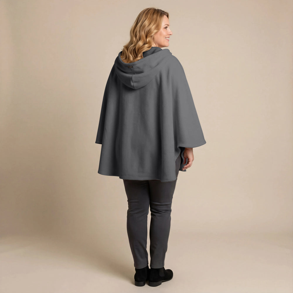 Boris Industries Fleece Poncho med hette