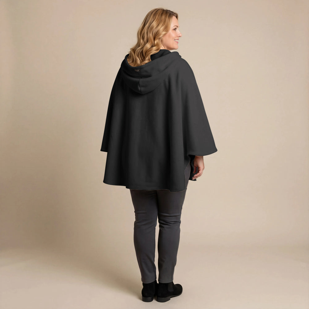 Boris Industries Fleece Poncho med hette