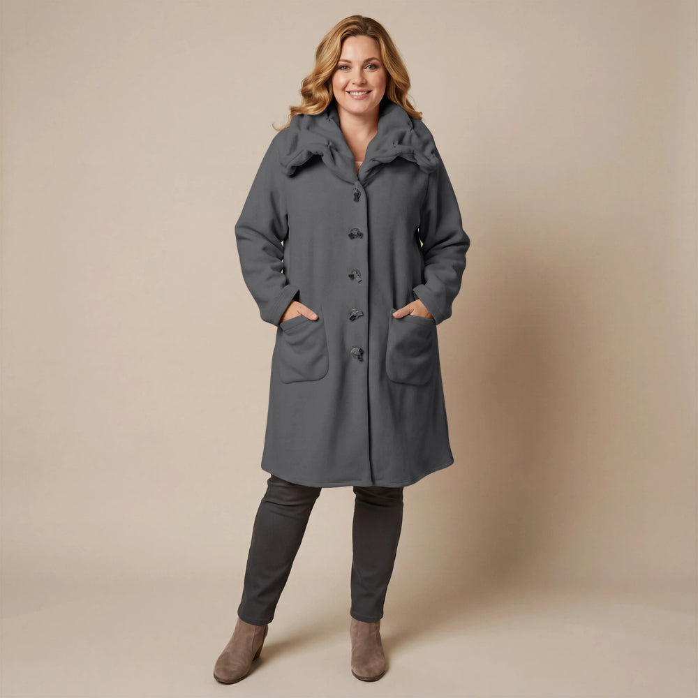 Boris Industries Giacca in pile con colletto a camicia