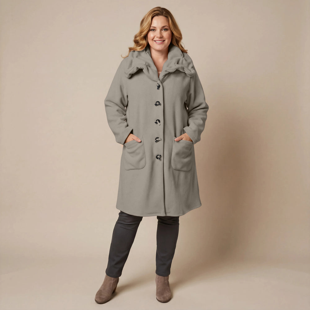 Boris Industries Giacca in pile con colletto a camicia