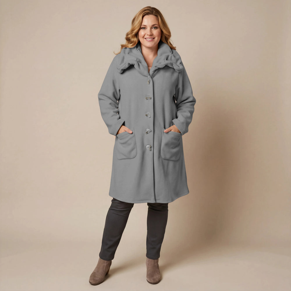 Boris Industries Giacca in pile con colletto a camicia