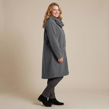 Boris Industries Giacca in pile con colletto a camicia