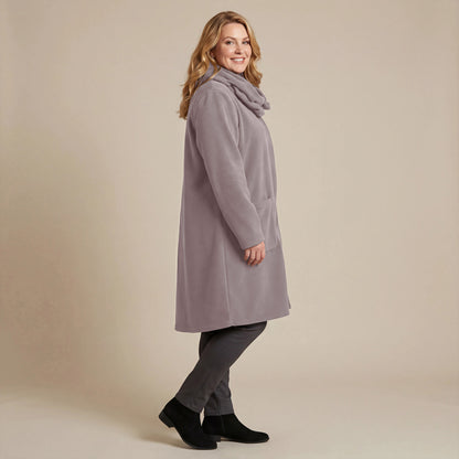 Boris Industries Giacca in pile con colletto a camicia