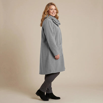 Boris Industries Giacca in pile con colletto a camicia