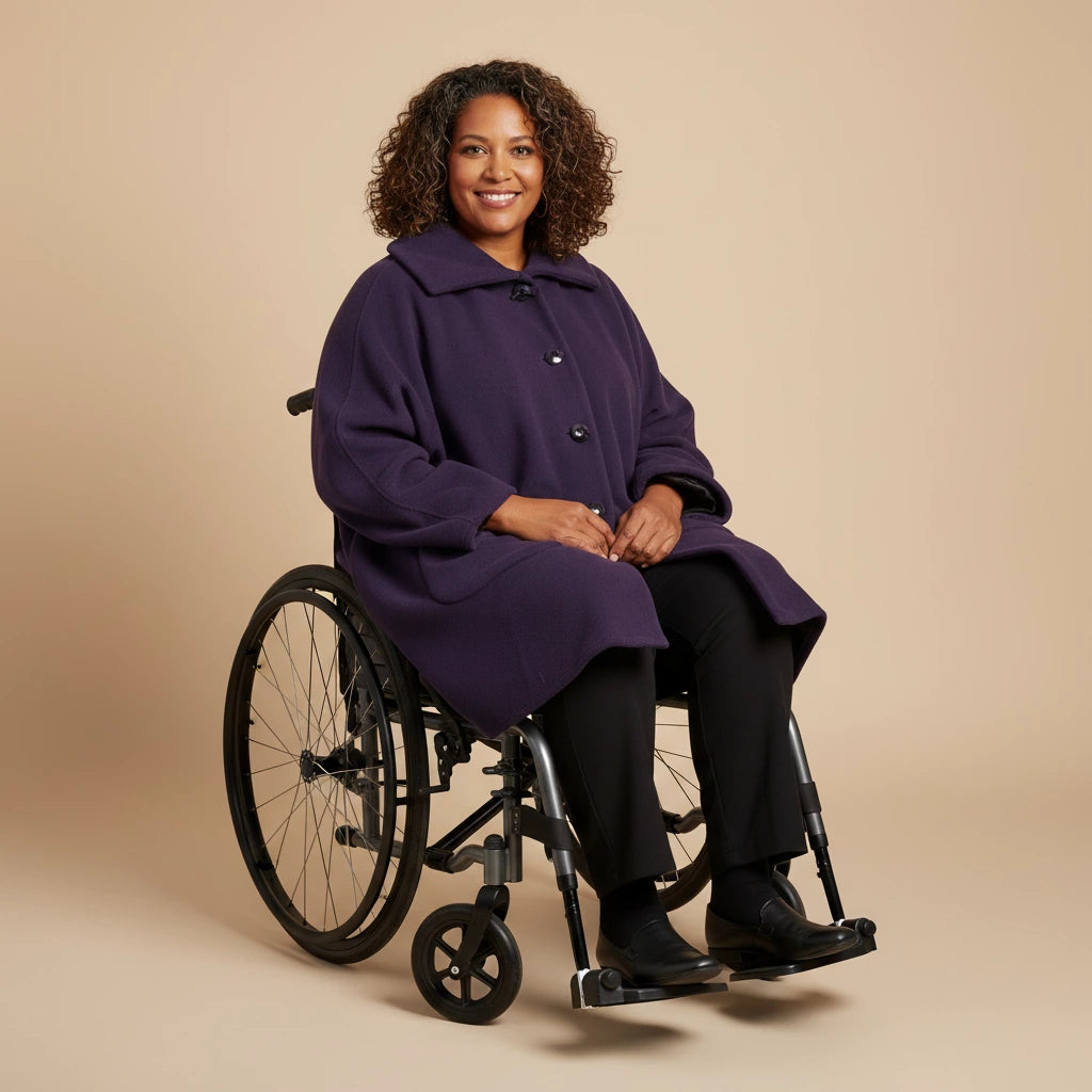 Warme Rolstoel Poncho van Zachte Fleece – Boris Industries