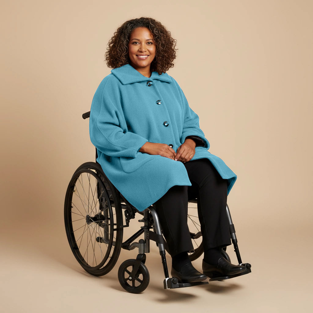 Warme Rolstoel Poncho van Zachte Fleece – Boris Industries