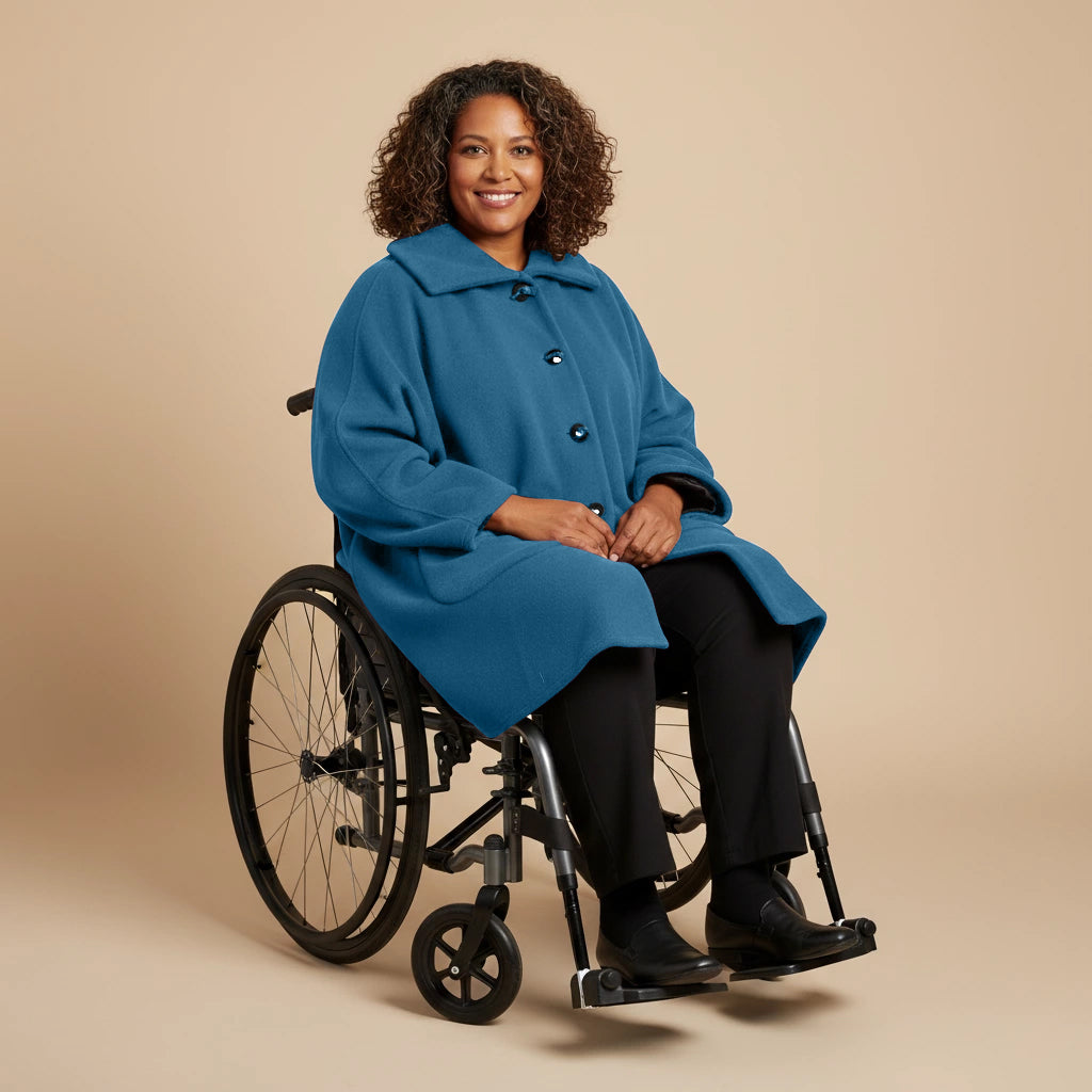 Warme Rolstoel Poncho van Zachte Fleece – Boris Industries