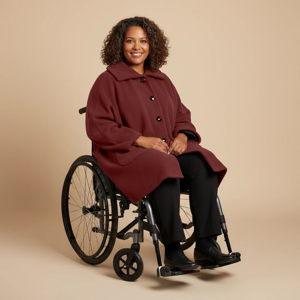 Warme Rolstoel Poncho van Zachte Fleece – Boris Industries