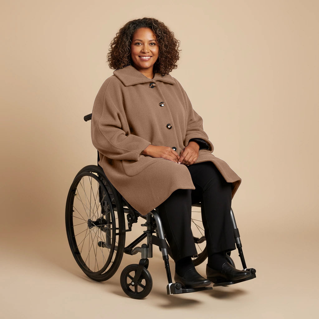 Warme Rolstoel Poncho van Zachte Fleece – Boris Industries