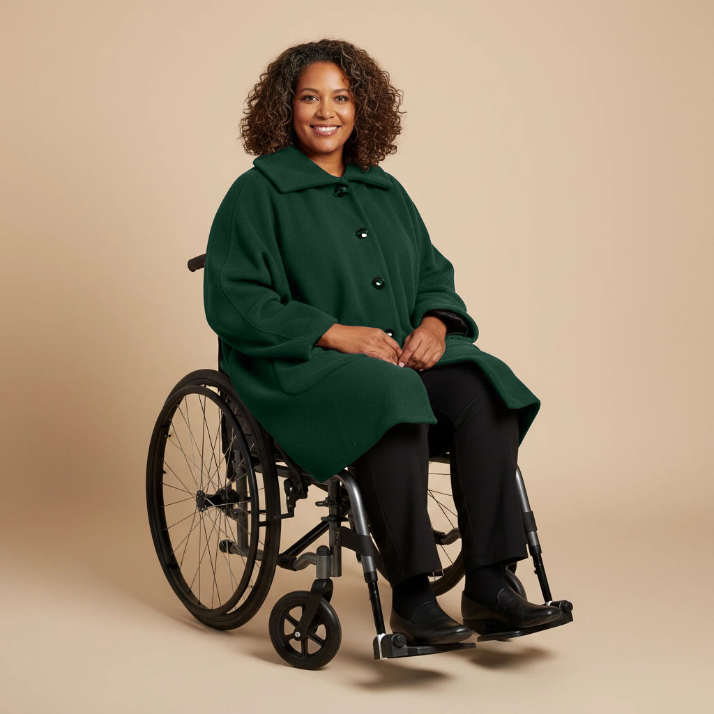 Warme Rolstoel Poncho van Zachte Fleece – Boris Industries