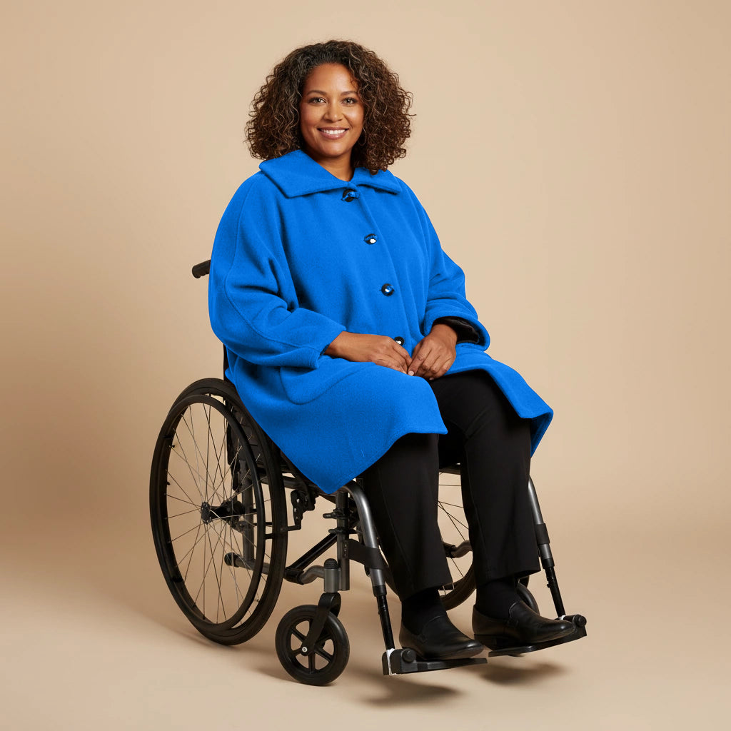 Warme Rolstoel Poncho van Zachte Fleece – Boris Industries