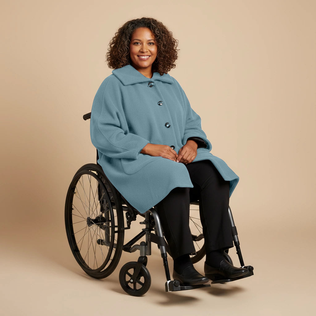 Warme Rolstoel Poncho van Zachte Fleece – Boris Industries