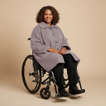 Warme Rolstoel Poncho van Zachte Fleece – Boris Industries
