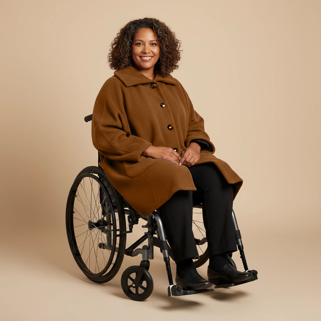 Warme Rolstoel Poncho van Zachte Fleece – Boris Industries