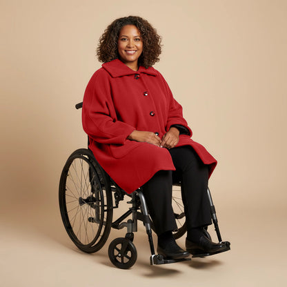 Warme Rolstoel Poncho van Zachte Fleece – Boris Industries