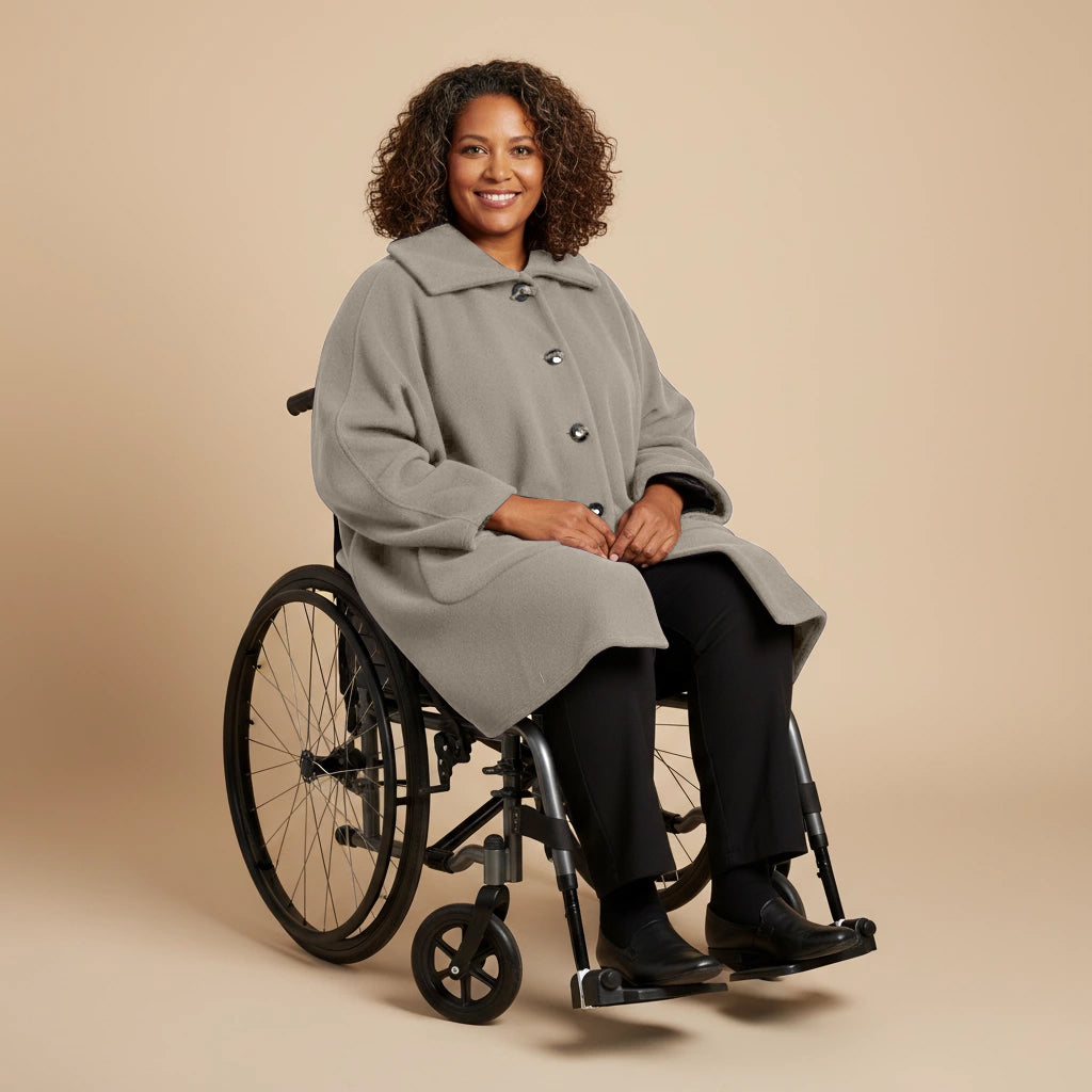 Warme Rolstoel Poncho van Zachte Fleece – Boris Industries