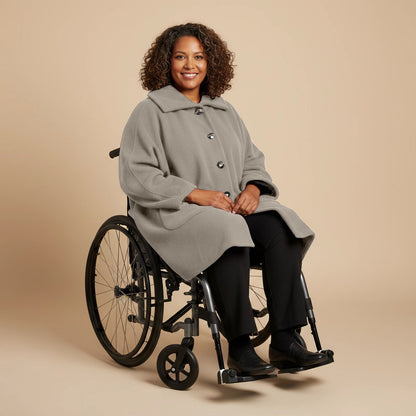 Warme Rolstoel Poncho van Zachte Fleece – Boris Industries